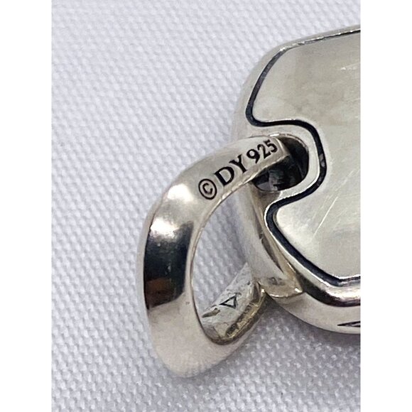 David Yurman Petite Sculpted Dog Tag Sterling Silver 925 - Picture 4 of 7